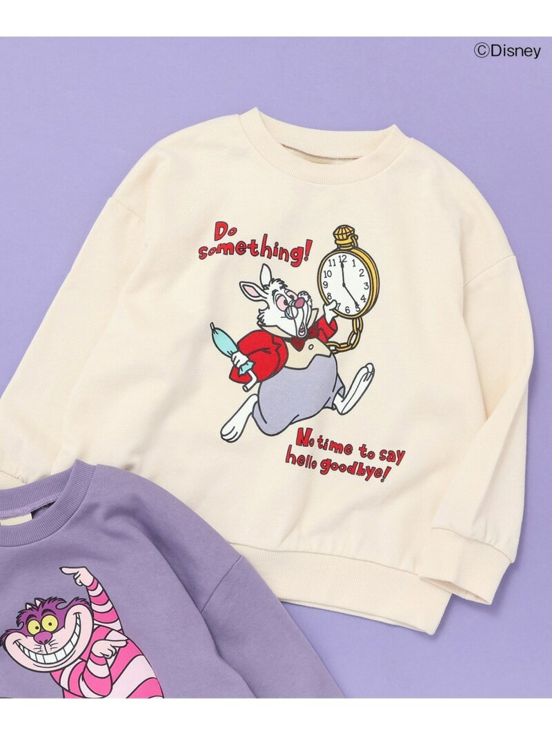 BREEZE 【ディズニー】ふしぎの国のアリス/トレーナー エフオーオンラインストア トップス スウェット・トレーナー ホワイト パープル(4)