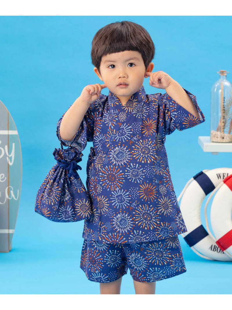 楽天Rakuten Fashion KidsANPANMAN KIDS COLLECTION APKC/（K）花火柄甚平 アンパンマンキッズコレクション 着物・浴衣・和装小物 浴衣 ネイビー【送料無料】