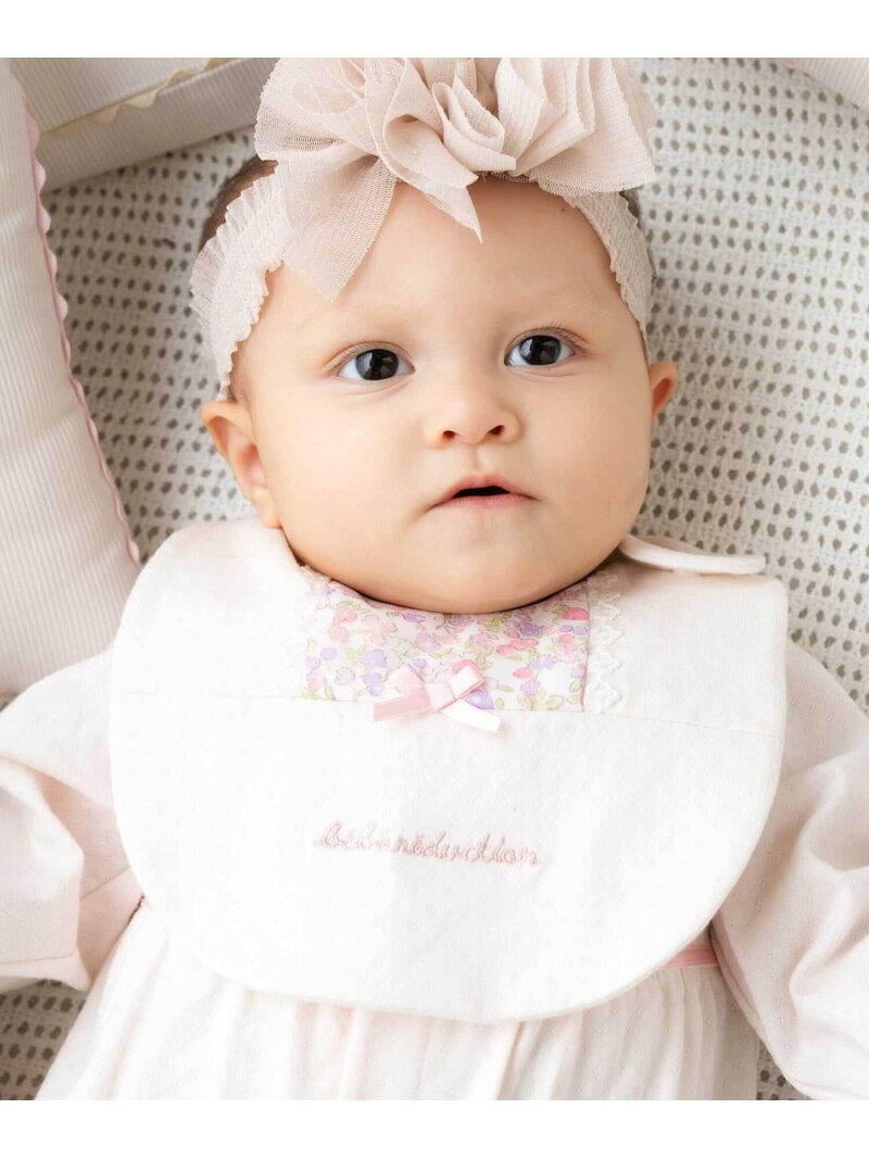 fillot de bebe reduction レーシーシフォン切り替えスタイ ベベ オンライン ストア マタニティウェア・ベビー用品 スタイ・よだれかけ ピンク イエロー