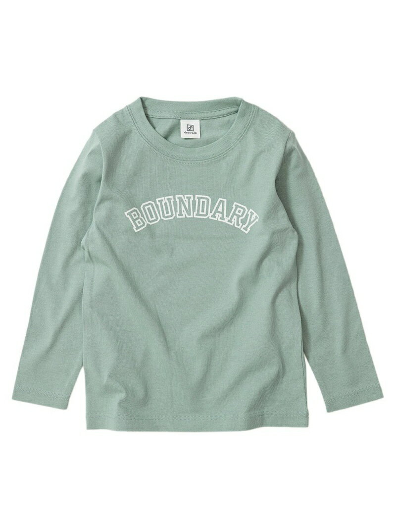 【SALE／10%OFF】devirock デビラボ プリント長袖Tシャツ ロンT デビロック 子供服 キッズ デビロック カットソー Tシャツ グレー ブルー ブラック ベージュ ホワイト ブラウン グリーン【RBA_E】