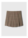 【SALE/59%OFF】GAP (K)プリント プリーツ スコート (キッズ) ギャップ スカート ミニスカート ブラウン グレー【RBA_E】