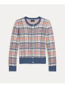 POLO RALPH LAUREN (ガールズ 7才~16才)チェック スカラップドトリム コットン カーディガン ラルフローレン トップス カーディガン【送料...