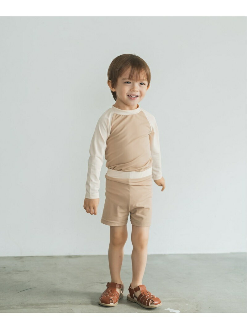 riziere バイカラーセパレートラッシュガード リジェール 水着・スイムグッズ 水着 ベージュ グレーのサムネイル