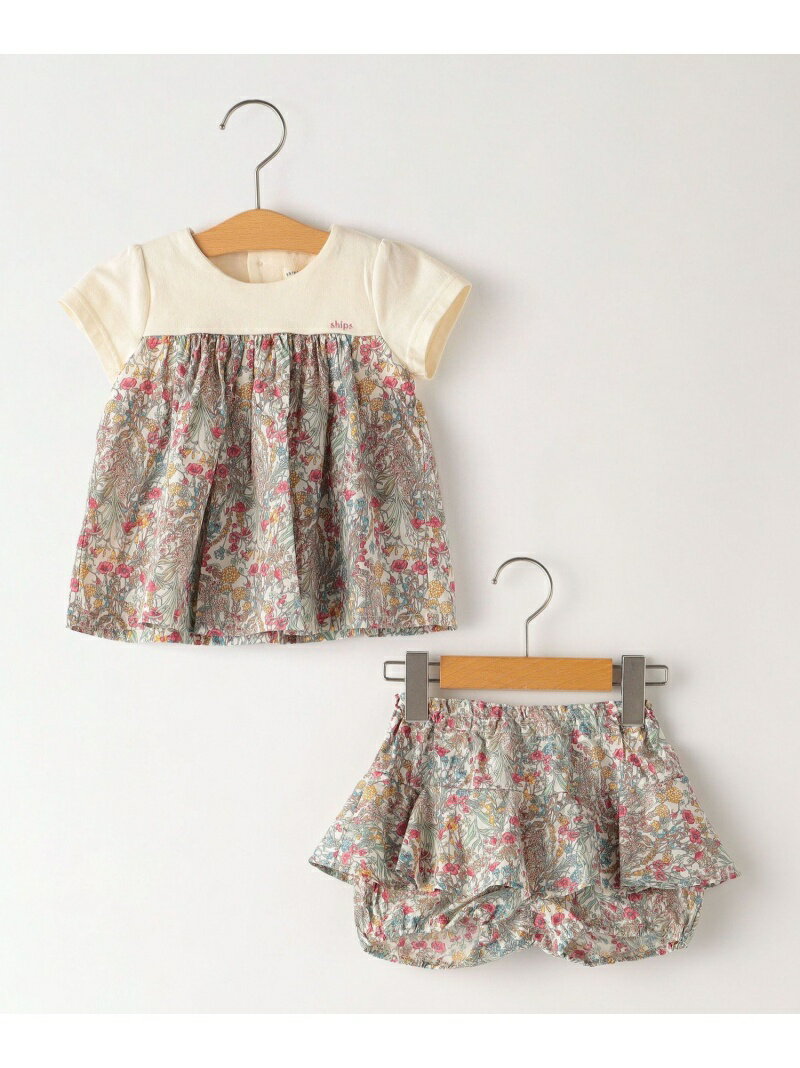 SHIPS KIDS SHIPS KIDS:フラワー セット ロンパース シップス マタニティウェア・ベビー用品 その他のベビーグッズ ピンク イエロー【送料無料】のサムネイル