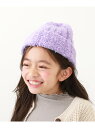 【SALE/75%OFF】devirock ブークレカラーニット帽 帽子 ニット帽 デビロック 帽子 ニット帽・ビーニー パープル【RBA_E】