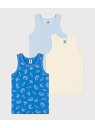 PETIT BATEAU タンクトップ3枚組 プチバトー インナー・ルームウェア その他のインナー・ルームウェア【送料無料】
