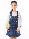 SHIPS KIDS Lee:デニム オーバーオール スカート(100~120cm) シップス スカート ロング・マキシスカート ネイビー ブルー ブラック【送料無料】