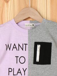 【SALE/40%OFF】branshes リメイク風半袖Tシャツ ブランシェス カットソー【RBA_S】【RBA_E】
