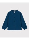 【SALE/30%OFF】PETIT BATEAU ダブルガーゼブラウス プチバトー トップス シャツ・ブラウス ブルー【RBA_E】【送料無料】