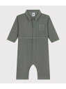 【SALE／20%OFF】PETIT BATEAU コーデュロイカバーオール プチバトー マタニティウェア・ベビー用品 ロンパース・カバーオール グリーン【RBA_E】【送料無料】