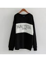 NAUTICA 【NAUTICA/ノーティカ】配色切替裏毛トレーナー ブランシェス トップス スウェット・トレーナー ブラック ブラウン|詳細画像
