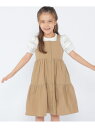 SHIPS KIDS SHIPS KIDS:100~130cm/ティアード ジャンパースカート シップス ワンピース・ドレス ジャンパースカート ベージュ【送料無料】