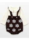 apres les cours ニットサロペット&インナーセット エフオーオンラインストア マタニティウェア・ベビー用品 その他のベビーグッズ ブルー ブラウン【送料無料】