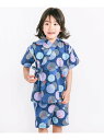 SLAP SLIP 【お揃い】モチーフ総柄甚平(80~130cm) ベベ オンライン ストア 着物・浴衣・和装小物 浴衣 ブルー ホワイト ネイビー