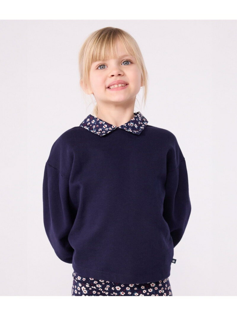 PETIT BATEAU スウェットプルオーバー プチバトー トップス スウェット・トレーナー ブルー【送料無料】