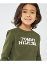 【SALE／10%OFF】TOMMY HILFIGER (K)TOMMY HILFIGER(トミーヒルフィガー) BOYS ロゴロングスリーブTシャツ トミーヒルフィガー トップス カットソー・Tシャツ カーキ グレー ネイビー【RBA_E】【送料無料】