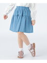 【SALE/75%OFF】SHIPS KIDS SHIPS KIDS:100~130cm / ティアード デニム スカート シップス スカート ミディアムスカート ブルー ネイビー【RBA_E】
