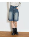 【SALE/40%OFF】Lovetoxic 【LTXC】タックハーフデニムパンツ ナルミヤオンライン パンツ ジーンズ・デニムパンツ ネイビー ブラック グレー ブルー【RBA_E】