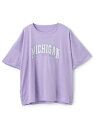 Lovetoxic カレッジロゴラッシュTシャツ ナルミヤオンライン 水着・スイムグッズ 水着 パープル ホワイト