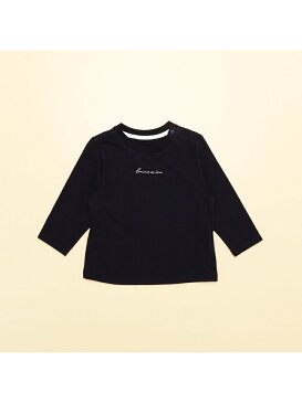 COMME CA ISM ロゴ長袖Tシャツ(80・90サイズ) コムサイズム マタニティー/ベビー ベビー用品 ブルー ホワイト ネイビー ピンク