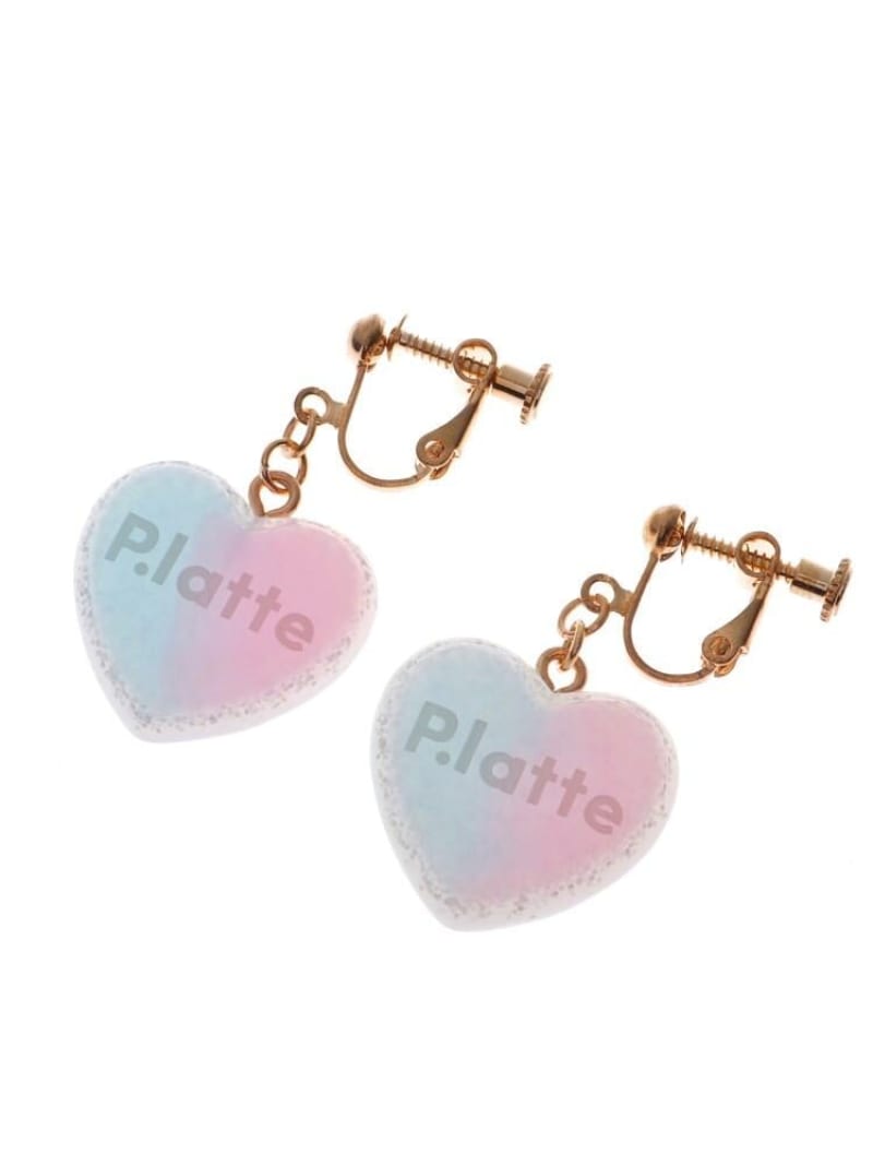 【SALE／60%OFF】PINK-latte ハートグラデイヤリング ピンク ラテ アクセサリー・腕時計 イヤリング・イヤーカフ ブルー ピンク【RBA_E】