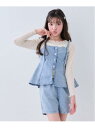【SALE/50%OFF】by LOVEiT ビスチェパンツセット ナルミヤオンライン トップス アンサンブル ブルー【RBA_E】【送料無料】