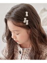 Rora ナラン リボンヘアクリップ(2color) ローラ ヘアアクセサリー バレッタ・ヘアクリップ・ヘアピン グレー|詳細画像