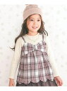 SLAP SLIP 裾スカラップリボンキャミソールドッキングTシャツ(80~130cm) ベベ オンライン ストア トップス カットソー・Tシャツ ピンク パープル