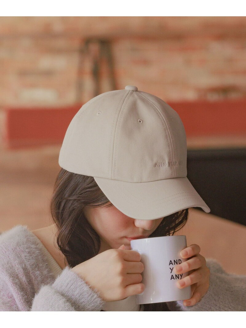 GLOBAL WORK オリジナルロゴCAP/AND YUA ANY グローバルワーク 帽子 キャップ ベージュ ホワイト ブラック ネイビー