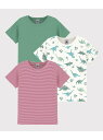PETIT BATEAU 半袖Tシャツ3枚組 プチバトー インナー・ルームウェア その他のインナー・ルームウェア【送料無料】