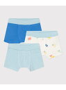 PETIT BATEAU トランクス3枚組 プチバトー インナー・ルームウェア ボクサーパンツ・トランクス【送料無料】