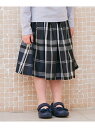 【SALE/50%OFF】any FAM KIDS カラー チェック スカート エニィファム スカート ロング・マキシスカート ネイビー グリーン【RBA_E】