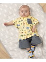 【SALE/50%OFF】kladskap アニマル柄半袖Tシャツセットアップ ナルミヤオンライン マタニティウェア・ベビー用品 ベビートップス ホワイト【RB...
