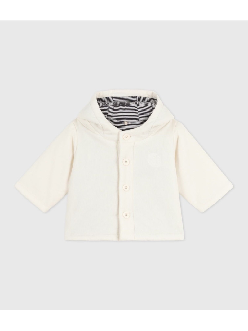 PETIT BATEAU フード付きジャケット プチバトー ジャケット・アウター ポンチョ ホワイト【送料無料】