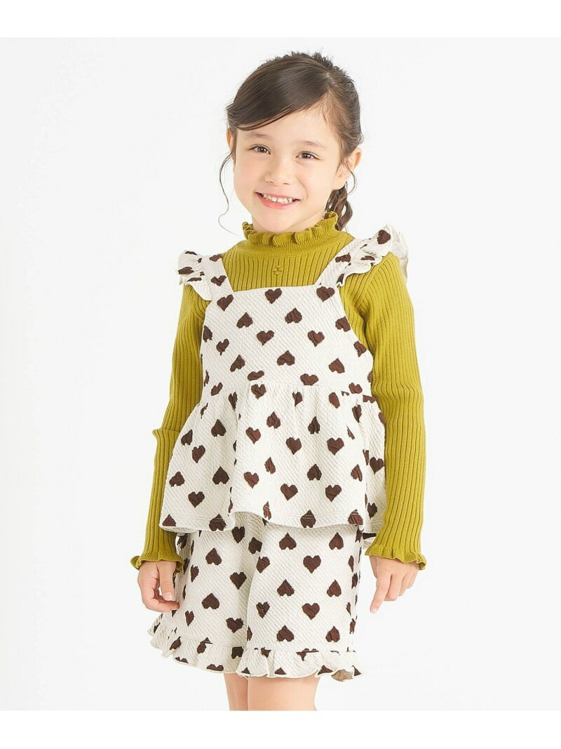 apres les cours ハート・フラワージャガードビスチェ&フリルショートパンツセット ショート丈 エフオ..