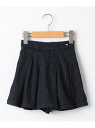 SHIPS KIDS SHIPS KIDS:100~130cm /デニム プリーツ キュロット シップス パンツ キュロット ネイビー【送料無料】