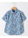 SHIPS KIDS SHIPS KIDS:140~150cm / リバティ プリント 半袖 シャツ シップス トップス シャツ・ブラウス ホワイト ブルー【送...