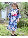 【SALE/23%OFF】petit main 紫陽花浴衣 ナルミヤオンライン 着物・浴衣・和装小物 浴衣 ピンク ネイビー【RBA_E】
