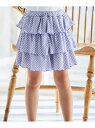 BeBe ギンガムジャガードヒラミニキュロットパンツ(90~150cm) ベベ オンライン ストア パンツ キュロット パープル ブラック【送料無料】
