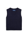 POLO RALPH LAUREN (ガールズ 2才~6才)スカラップド コットン セーター ベスト ラルフローレン トップス ベスト・ジレ ネイビー【送料無料...