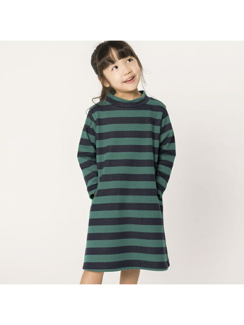 【SALE／90%OFF】COMME CA ISM ボーダー柄 ハイネック 長袖ワンピース コムサイズム ワンピース・ドレス その他のワンピース・ドレス ベージュ レッド グリーン ネイビー【RBA_E】のサムネイル