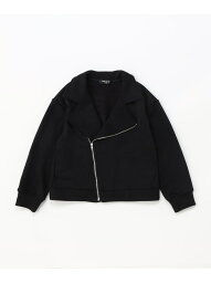 【SALE／37%OFF】COMME CA ISM 裏毛 ライダースジャケット コムサイズム ジャケット・アウター ライダースジャケット ブラック ホワイト【RBA_E】