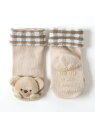 apres les cours tiny bear モチーフ付きソックス エフオーオンラインストア 靴下・レッグウェア 靴下 ベージュ ホワイト
