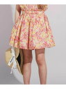 BeBe 【DEVEAUX】水彩風花柄キュロットパンツ(90~150cm) ベベ オンライン ストア パンツ キュロット ピンク グレー【送料無料】