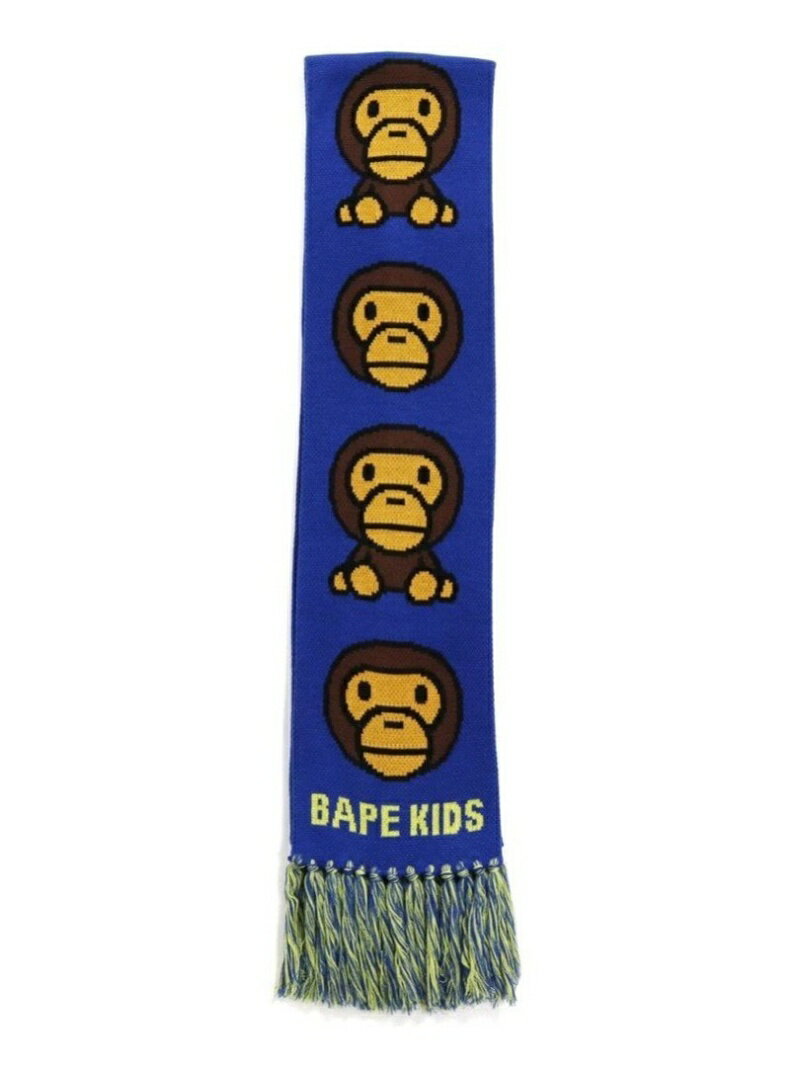 ア ベイシング エイプ A BATHING APE BABY MILO KNIT SCARF K ア ベイシング エイプ ファッション雑貨 マフラー・ストール・ネックウォーマー ブルー ピンク イエロー【送料無料】