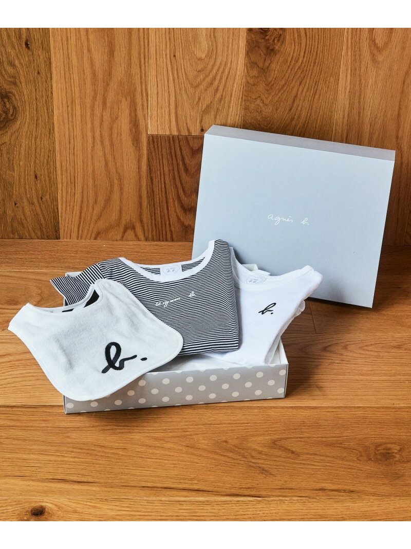 アニエスベー 出産祝いギフト agnes b. ENFANT AC31 L GIFT SET ベビーギフト3点セット ボディ2枚組 スタイ アニエスベー マタニティウェア・ベビー用品 ベビーギフト ホワイト【送料無料】