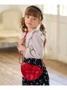 any FAM KIDS エナメルハート型 ショルダーバッグ エニィファム バッグ ショルダーバッグ ブラック レッド