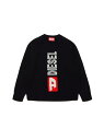 【SALE/40%OFF】DIESEL キッズ ニット ロゴ ディーゼル トップス ニット ブラック グレー【RBA_E】【送料無料】