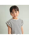 branshes 【WEB限定/DRC/やわらか天竺】袖タックフリル半袖Tシャツ ブランシェス トップス カットソー・Tシャツ ブラウン ピンク グレー ホワイ...