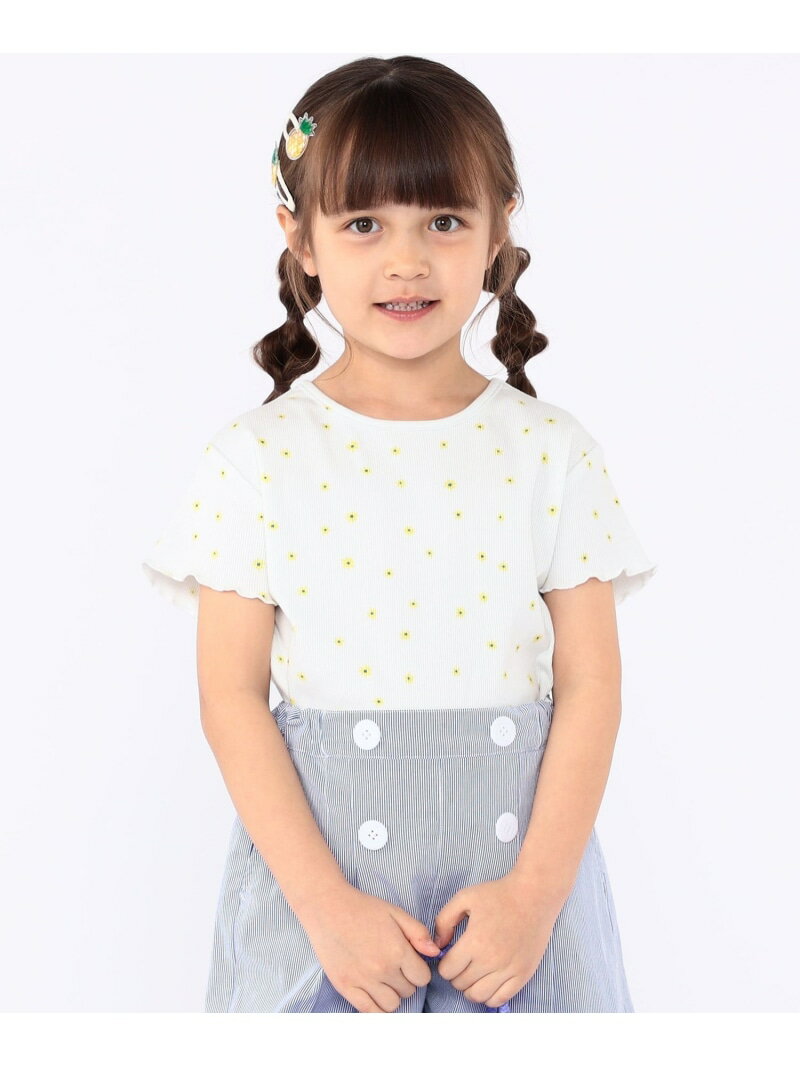 【SALE／30%OFF】SHIPS KIDS SHIPS KIDS:100~130cm / フラワー テキスタイル 半袖 TEE シップス トップス カットソー・Tシャツ ホワイト【RBA_E】【送料無料】